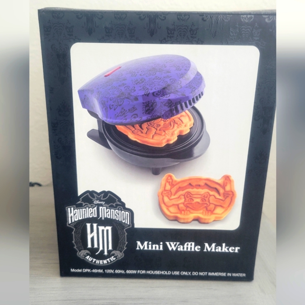 Disney Haunted Mansion Waffle Maker - Black and Purple New in Box